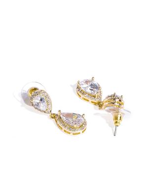 gold tone gold plated drop earring - 16668254 - Standard Image - 2