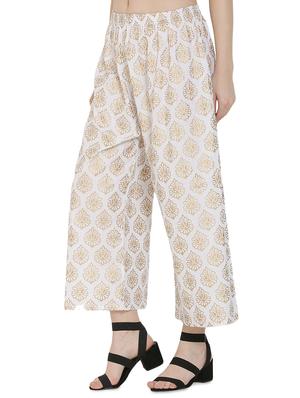 high rise foil print palazzo - 16668289 - Standard Image - 2