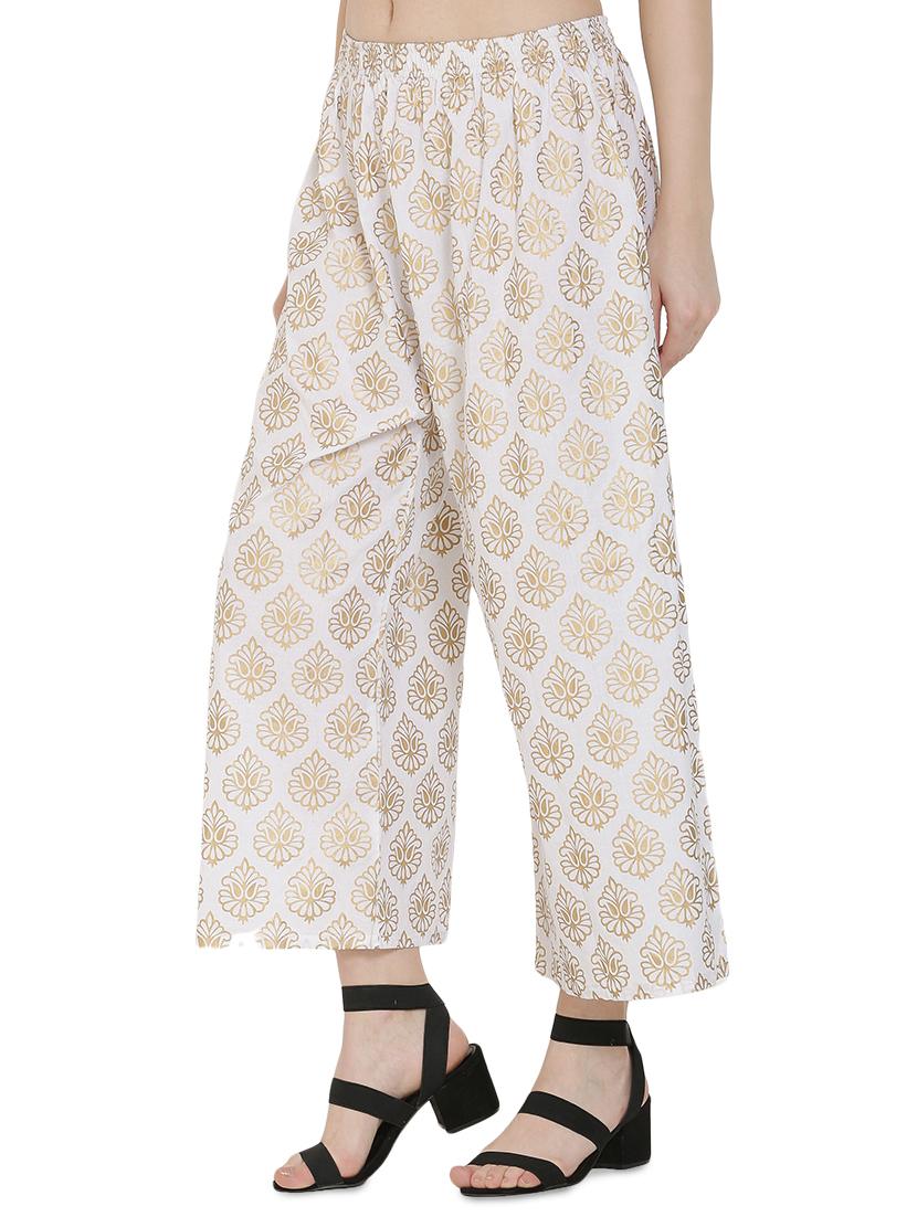 high rise foil print palazzo - 16668289 - Zoom Image - 2