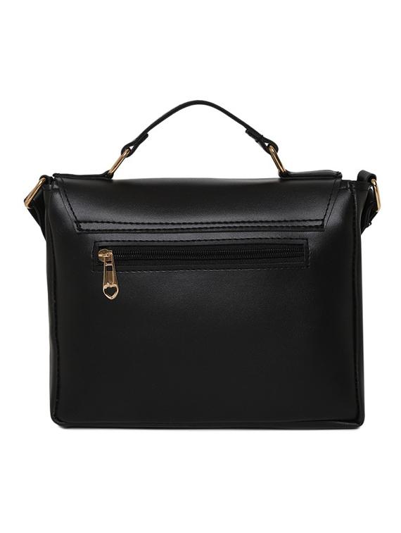 black leatherette (pu) regular sling bag - 16668474 - Zoom Image - 2