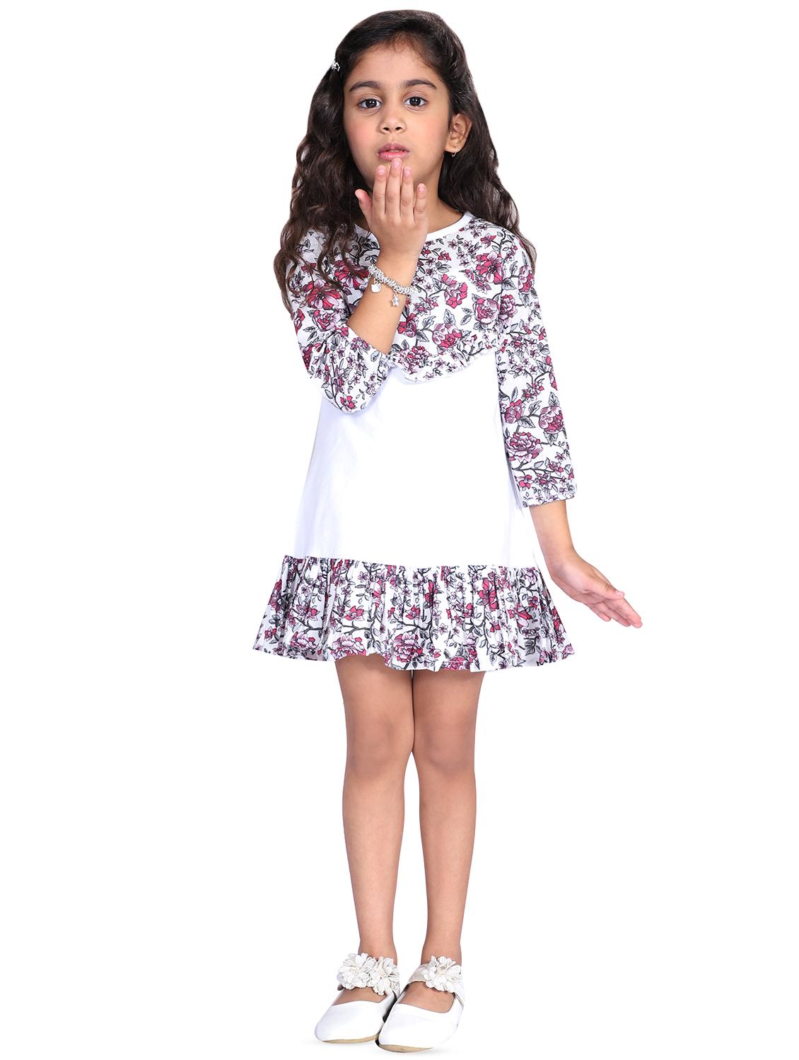 white colored cotton frock - 16668512 - Zoom Image - 2