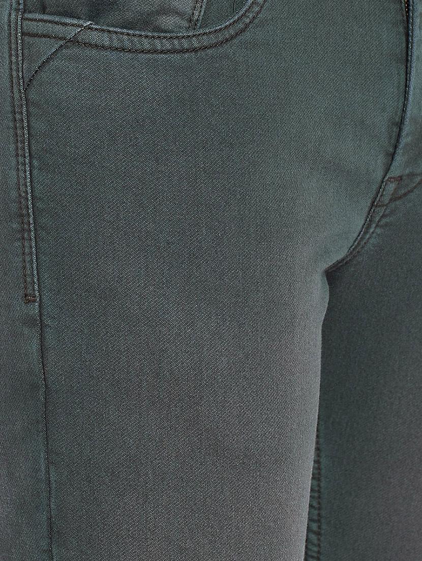 green solid plain jeans - 16669006 - Zoom Image - 5