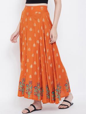 floral printed flared skirt - 16669011 - Standard Image - 2