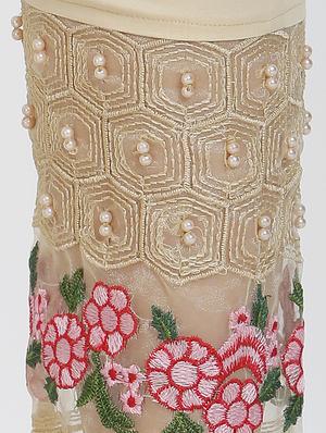 floral embroidered straight tapered pant - 16669014 - Standard Image - 5