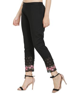 floral embroidered straight tapered pant - 16669016 - Standard Image - 2