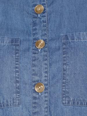 pocket detail curved hem shirt - 16669213 - Standard Image - 5
