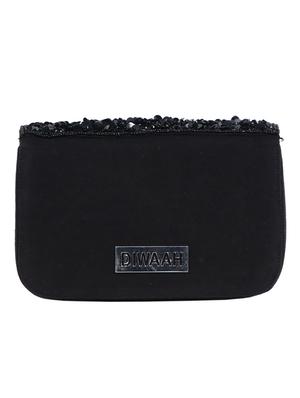 black cotton box clutch - 16669466 - Standard Image - 2