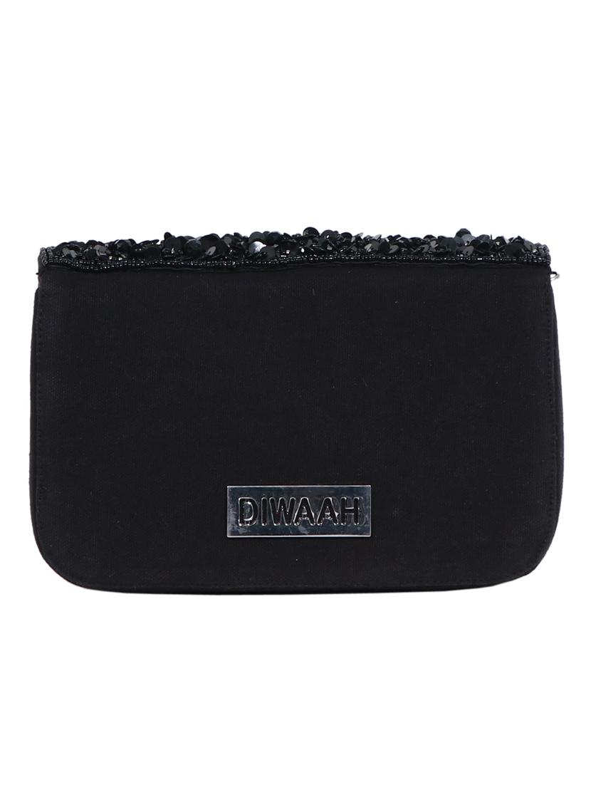 black cotton box clutch - 16669466 - Zoom Image - 2
