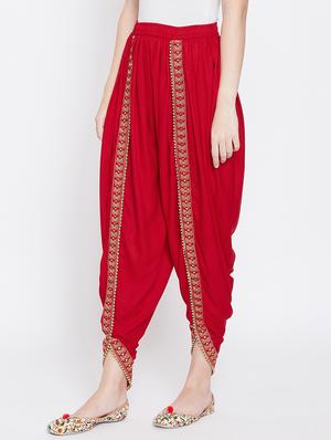 embroidered dhoti salwar - 16669557 - Standard Image - 2
