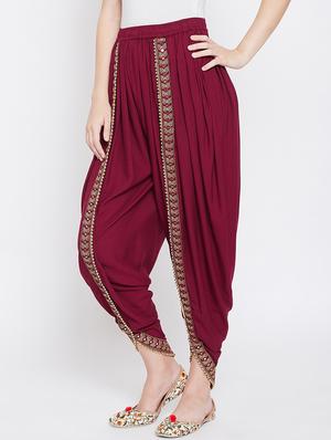 embroidered dhoti salwar - 16669558 - Standard Image - 2