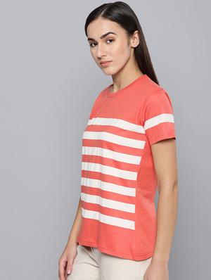 crew neck contrast striped tee - 16670175 - Standard Image - 2