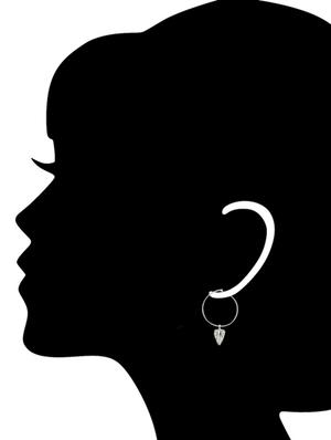 silver tone silver hoop earring - 16670203 - Standard Image - 2