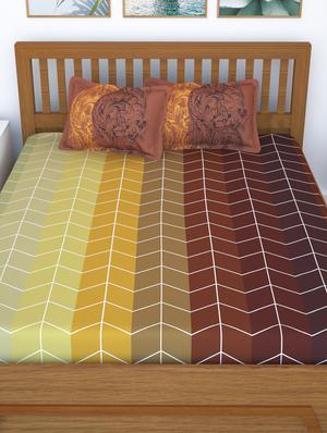 cotton double bedsheet with 2 pillow cover - 16670248 - Standard Image - 2