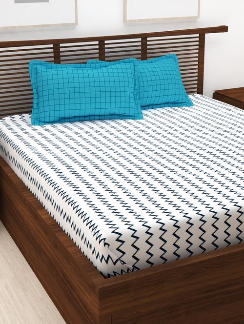 king size bedsheet with 2 pillow cover - 16670251 - Standard Image - 1