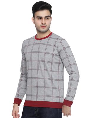grey checkered t-shirt - 16671211 - Standard Image - 2