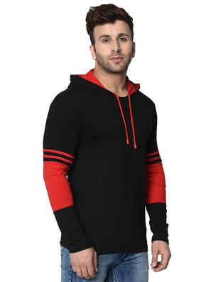 black solid taped t-shirt - 16671501 - Standard Image - 2