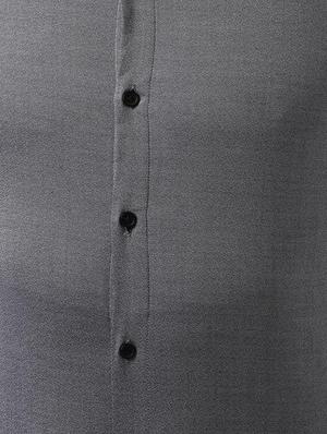 grey solid casual shirt - 16671910 - Standard Image - 5