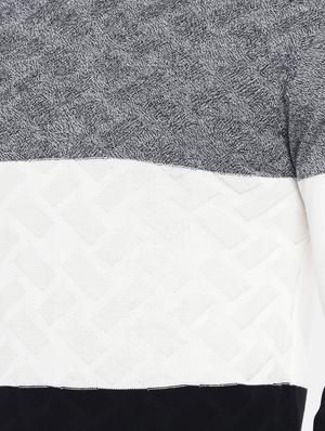 white color block pullover - 16672129 - Standard Image - 5