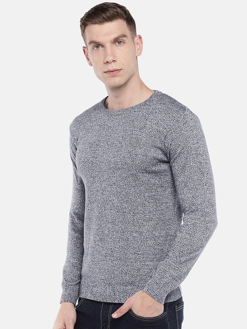 grey solid pullover - 16672154 - Zoom Image - 2
