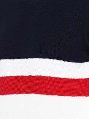 white color block pullover - 16672156 - Standard Image - 5