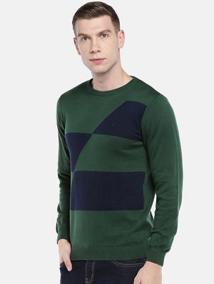 green color block pullover - 16672160 - Standard Image - 2