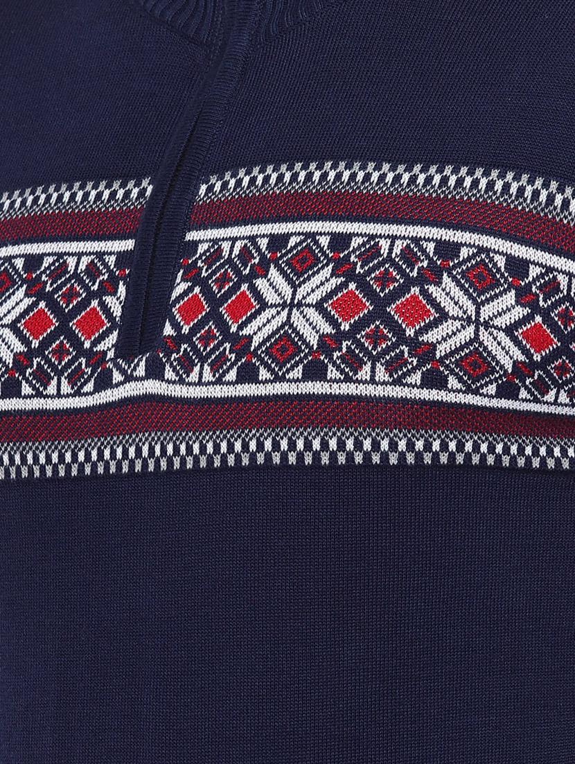 blue geometric print pullover - 16672161 - Zoom Image - 5