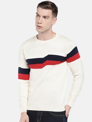 white chevron print pullover - 16672165 - Standard Image - 2