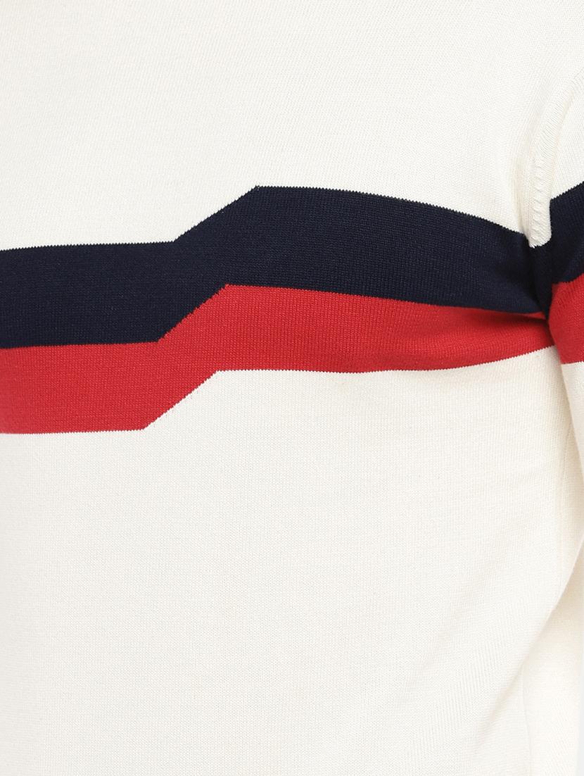 white chevron print pullover - 16672165 - Zoom Image - 5