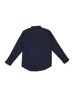dark blue cotton shirt - 16672418 - Standard Image - 2