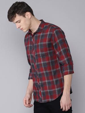 red checkered casual shirt - 16672649 - Standard Image - 2