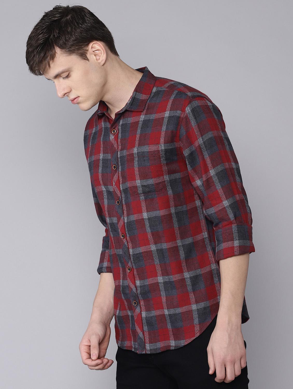 red checkered casual shirt - 16672649 - Zoom Image - 2