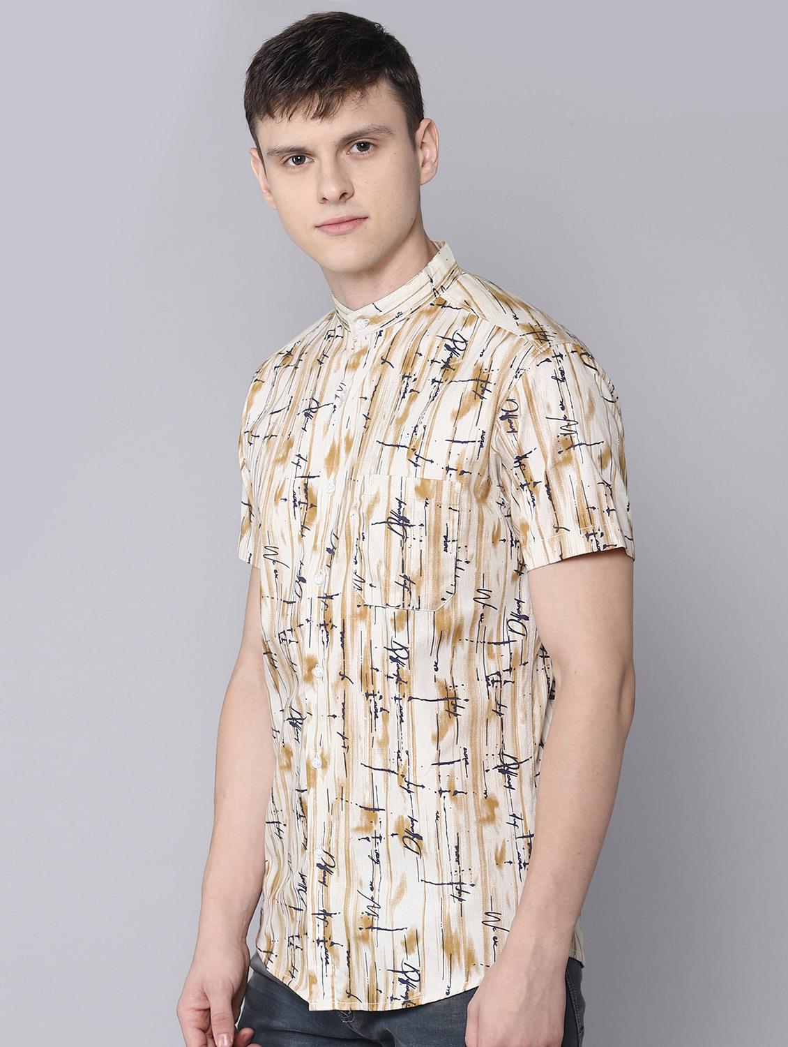 beige printed casual shirt - 16672682 - Zoom Image - 2