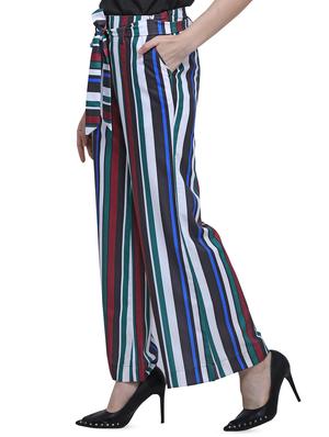 tie front striped trouser - 16672688 - Standard Image - 2