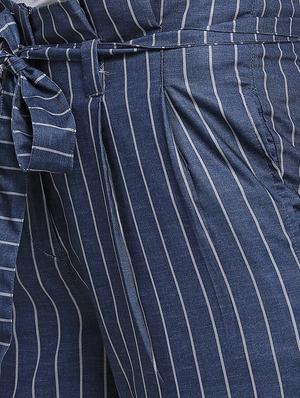 tie up waist striped trouser - 16672690 - Standard Image - 5