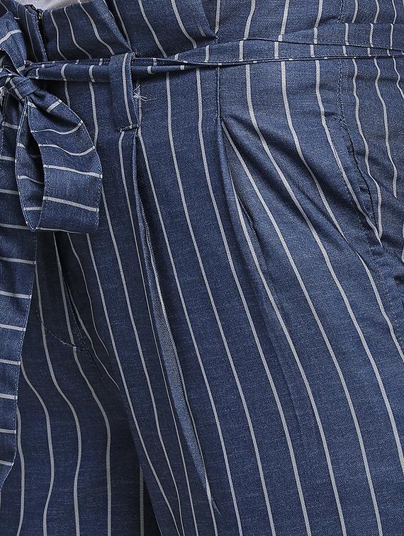 tie up waist striped trouser - 16672690 - Zoom Image - 5
