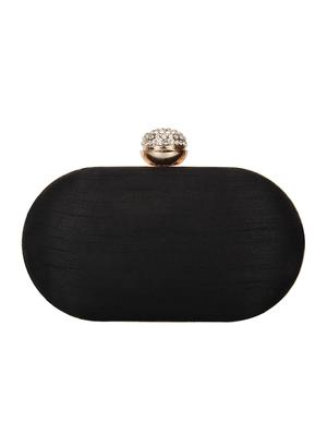 black faux silk box clutch - 16672780 - Standard Image - 2