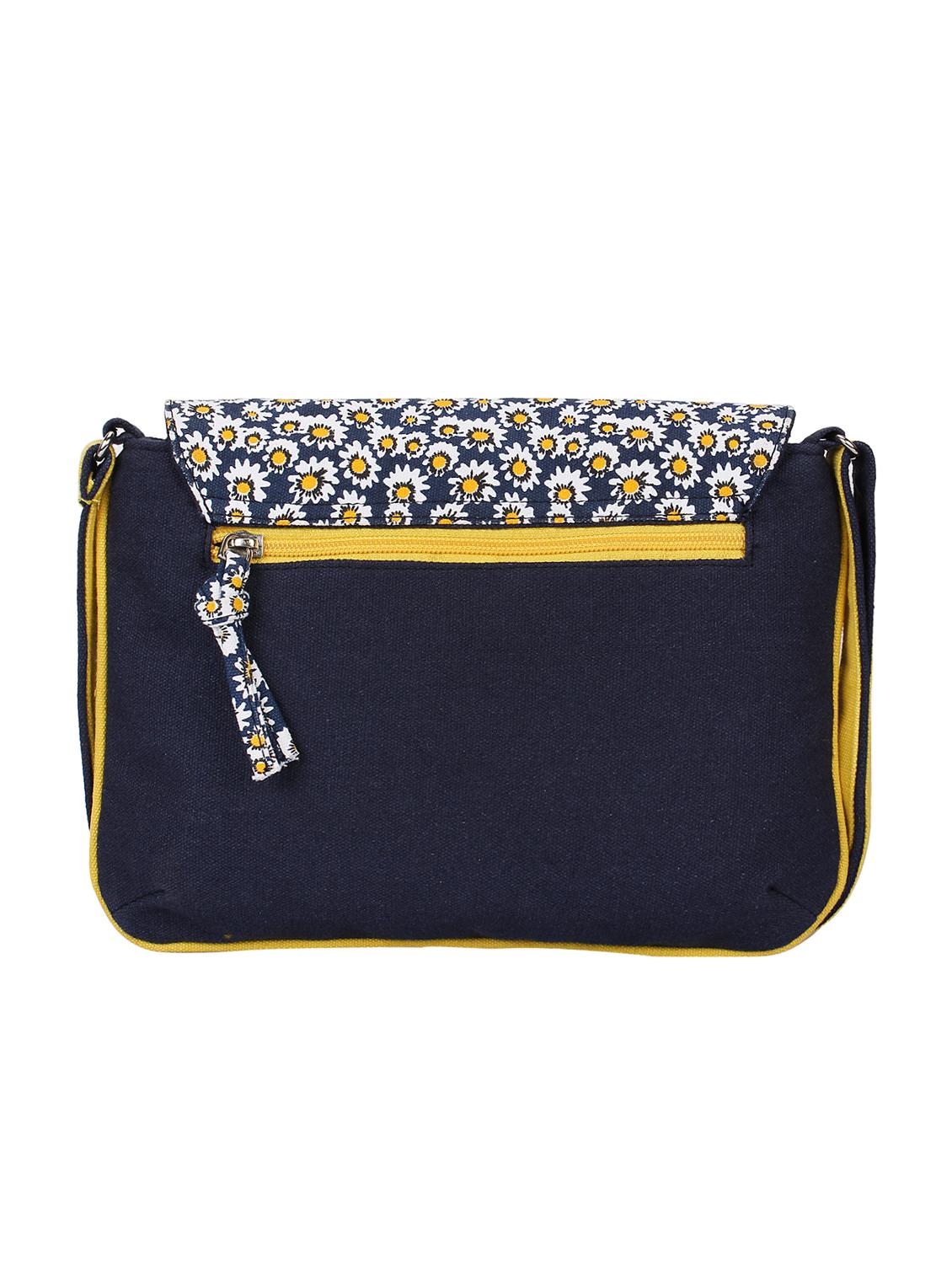 blue canvas printed sling bag - 16672795 - Zoom Image - 2