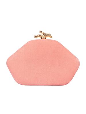 pink velvet box clutch - 16672797 - Standard Image - 2