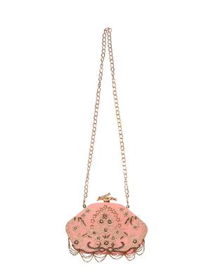 pink velvet box clutch - 16672797 - Standard Image - 5