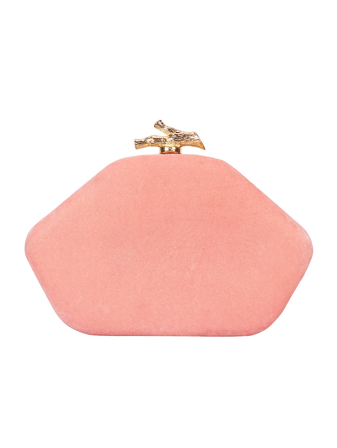 pink velvet box clutch - 16672797 - Zoom Image - 2