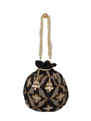 black faux silk box clutch - 16672798 - Standard Image - 5