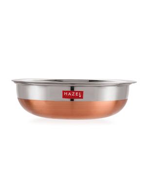stainless steel tasra kadai with copper bottom (set of 3) - 16672826 - Standard Image - 2