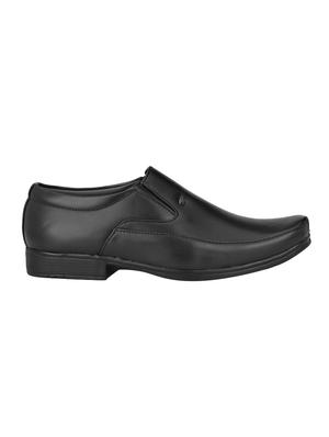black leatherette slip ons - 16672839 - Standard Image - 2