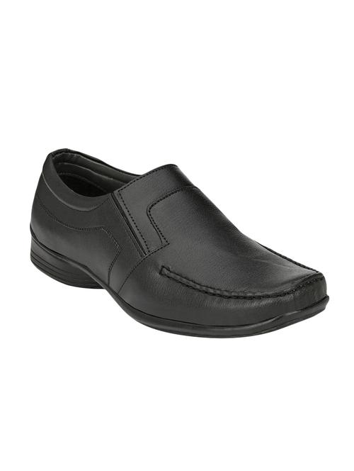black leatherette slip ons - 16672843 - Standard Image - 1