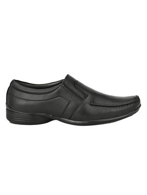 black leatherette slip ons - 16672843 - Standard Image - 2