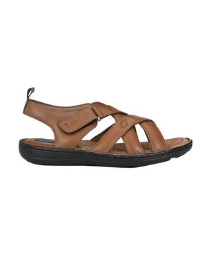 tan leather back strap sandals - 16672845 - Standard Image - 2