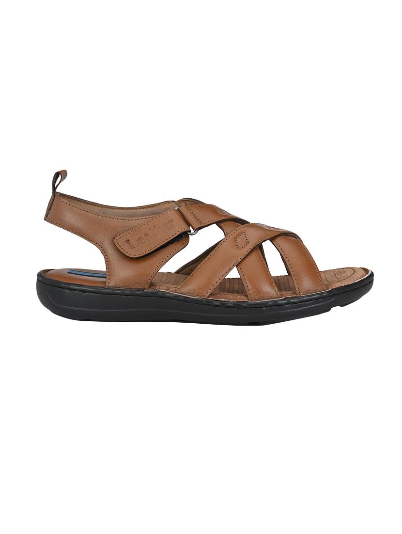 tan leather back strap sandals - 16672845 - Zoom Image - 2