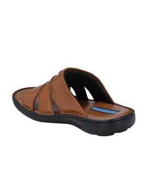 brown leather slip on sandals - 16672847 - Standard Image - 2