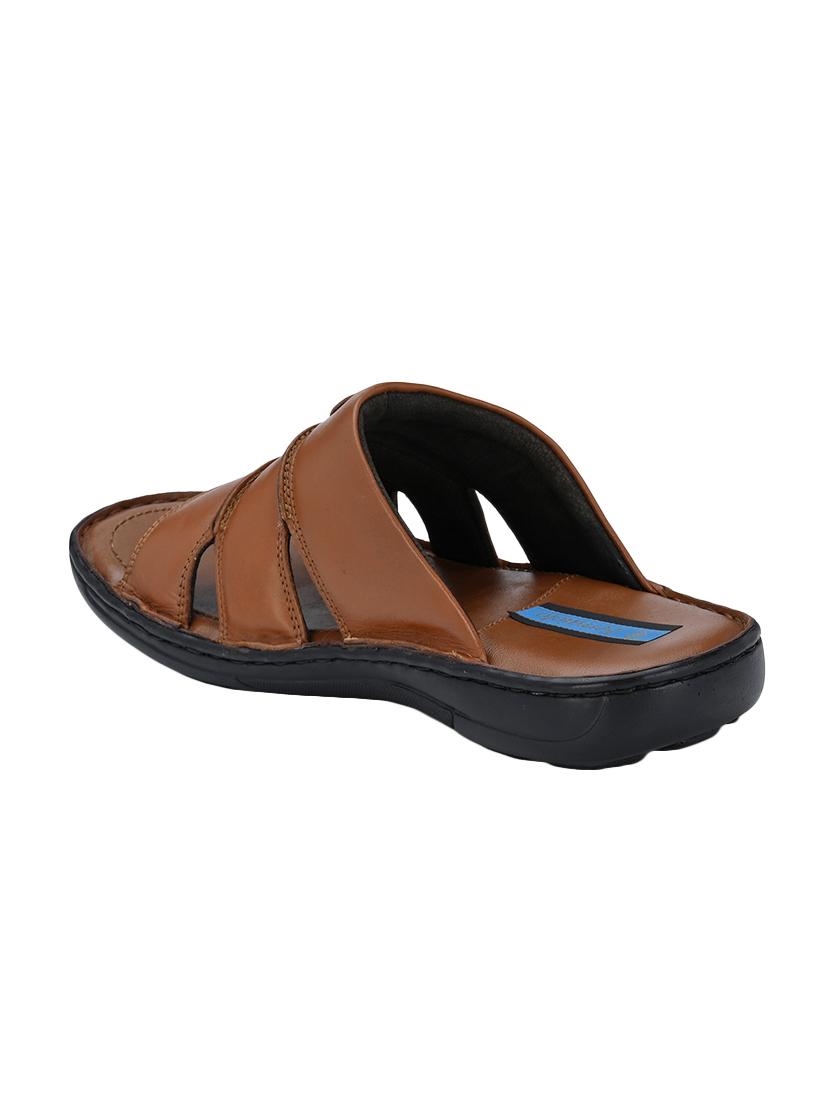 brown leather slip on sandals - 16672847 - Zoom Image - 2