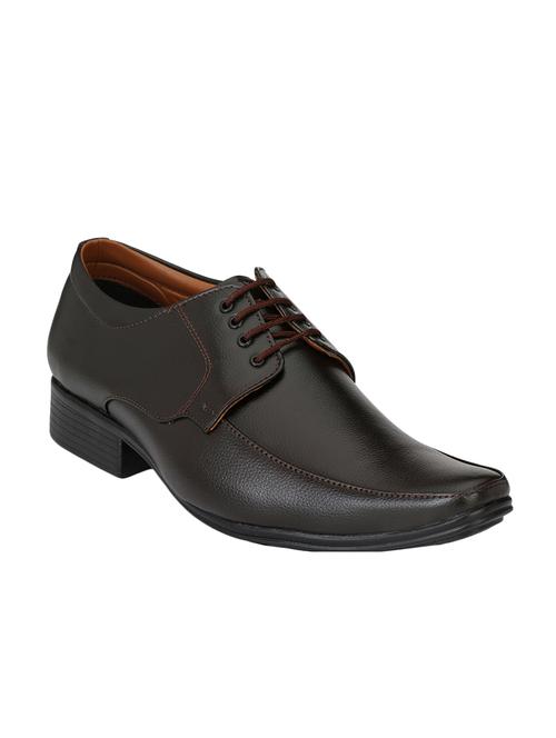 brown leather lace-up derbys - 16672896 - Standard Image - 1